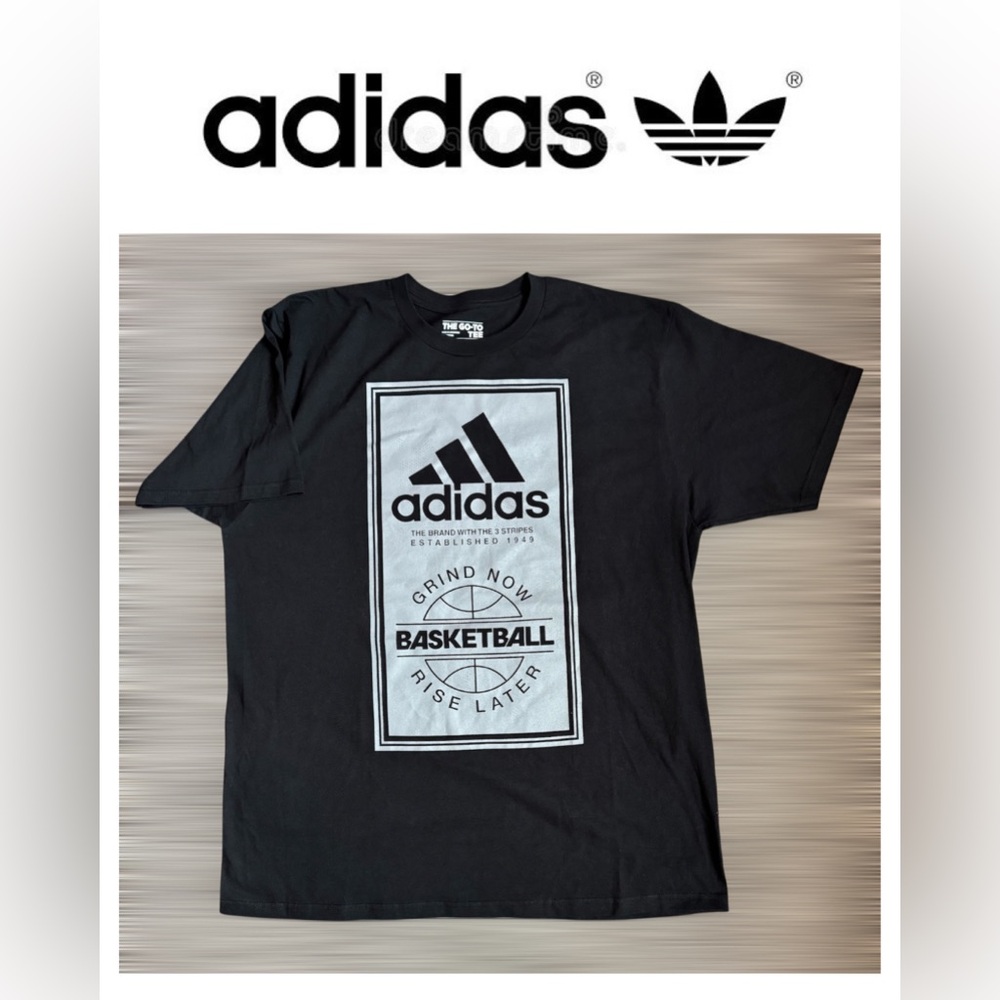 NWOT Adidas Men’s Black Basketball Graphic The Go-To Tee. Size XL
